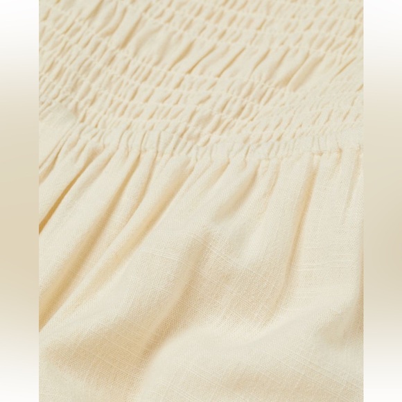 H&M Linen-blend Jumpsuit - size small - pale yellow - Picture 2 of 7